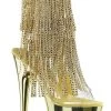 New 💯 Pleaser ADORE-1017RSF Gold Ankle 🥾 Boots 👏