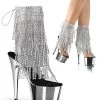 Budget 🌟 Pleaser ADORE-1017RSF Silver Ankle 🥾 Boots 🎁