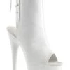 Best Pirce 👍 Pleaser ADORE-1018 White Faux Leather Ankle 🥾 Boots 🔔