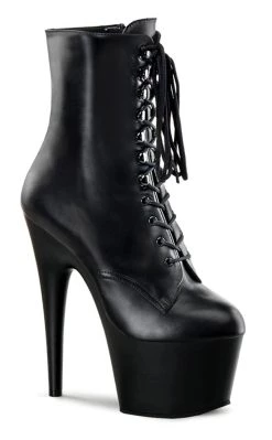 Best Pirce ⌛ Pleaser ADORE-1020 Blk Leather/Blk Ankle 🥾 Boots 👏