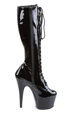 Discount 💯 Pleaser ADORE-2023 Blk Str Pat/Blk Knee High 🥾 Boots 🌟 -gothic-alternative-shoes Shop ADORE 2023 Blk Str PatBlk Knee High Boots Pleaser 5 fc205abb 7358 4216 b44b 1947fbb46561 650x
