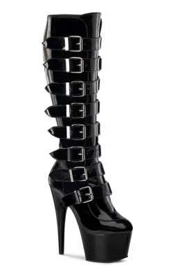 Best Sale 😀 Pleaser ADORE-2043 Black Knee High 🥾 Boots ⭐