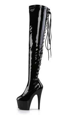Flash Sale ⭐ Pleaser ADORE-3063 Blk Str Pat/Blk Thigh High 🥾 Boots ⭐ -gothic-alternative-shoes Shop ADORE 3063 Blk Str PatBlk Thigh High Boots Pleaser 3 5e59acee 1fb2 433e bd35 f49ce4af47fa 650x