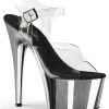 Cheapest 😀 Pleaser ADORE-708 Clear & Silver Chrome 👠 Heels 😉