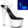 Best deal 😉 Pleaser ADORE-708UV Clear & Neon White 👠 Heels 👏
