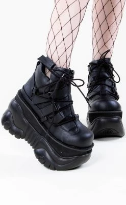 Deals ❤️ Demonia BOXER-13 Black Platform 👟 Sneakers 🎁