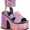 Best reviews of 😀 Demonia CAMEL-102 Pink Holo Platform Slides 👏