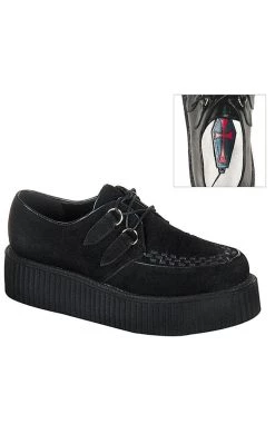 Best Sale 🥰 Demonia CREEPER-402S Black Suede Creepers 🤩