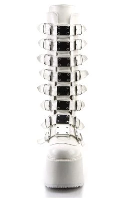 Brand new ✔️ Demonia DAMNED-318 White Vegan Leather 🥾 Boots (Au Stock) 😀 -gothic-alternative-shoes Shop DAMNED 318 White Vegan Leather Boots Au Stock Demonia 4 650x