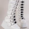 Brand new ✔️ Demonia DAMNED-318 White Vegan Leather 🥾 Boots (Au Stock) 😀