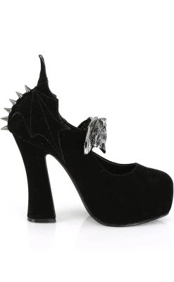 Flash Sale 💯 Demonia DEMON-18 Black Velvet Mary Jane 👠 Heels 🔔 -gothic-alternative-shoes Shop DEMON 18 Black Velvet Mary Jane Heels Demonia 5 650x
