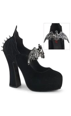 Flash Sale 💯 Demonia DEMON-18 Black Velvet Mary Jane 👠 Heels 🔔