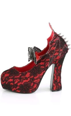 Best reviews of ⌛ Demonia DEMON-18 Red Lace Mary Jane 👠 Heels ⭐ -gothic-alternative-shoes Shop DEMON 18 Red Lace Mary Jane Heels Demonia 3 650x