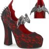 Best reviews of ⌛ Demonia DEMON-18 Red Lace Mary Jane 👠 Heels ⭐