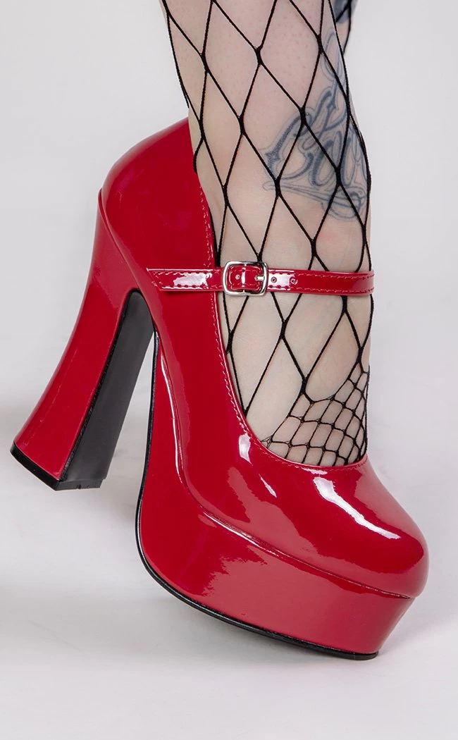 Top 10 π― Demonia DOLLY-50 Red Patent Mary Jane π Heels π 2 Top 10 π― Demonia DOLLY-50 Red Patent Mary Jane π Heels π - Image 2