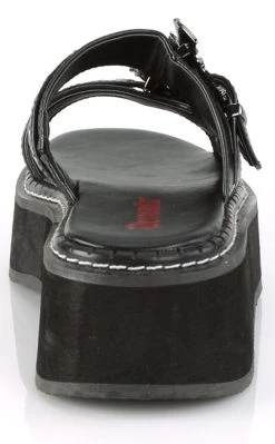 Wholesale 😀 Demonia EMILY-100 Black Slide 🩴 Sandals 🛒 -gothic-alternative-shoes Shop EMILY 100 Black Slide Sandals Demonia 4 650x