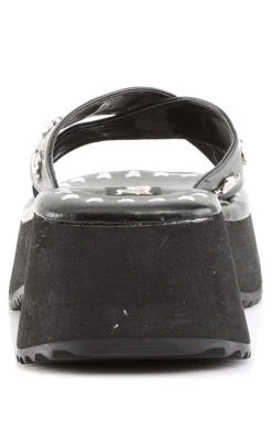Discount 🤩 Demonia FLIP-05 Black Platform Slide 🩴 Sandals ✔️ -gothic-alternative-shoes Shop FLIP 05 Black Platform Slide Sandals Demonia 5 650x