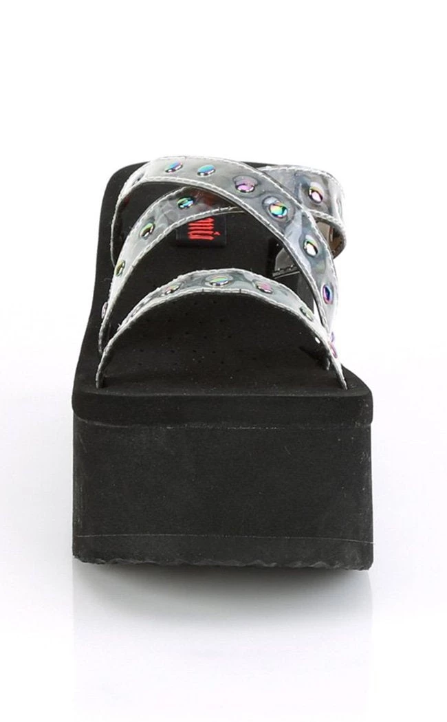 Outlet π€© Demonia FUNN-19 Holographic Platform Slide π©΄ Sandals π 2 Outlet π€© Demonia FUNN-19 Holographic Platform Slide π©΄ Sandals π - Image 2