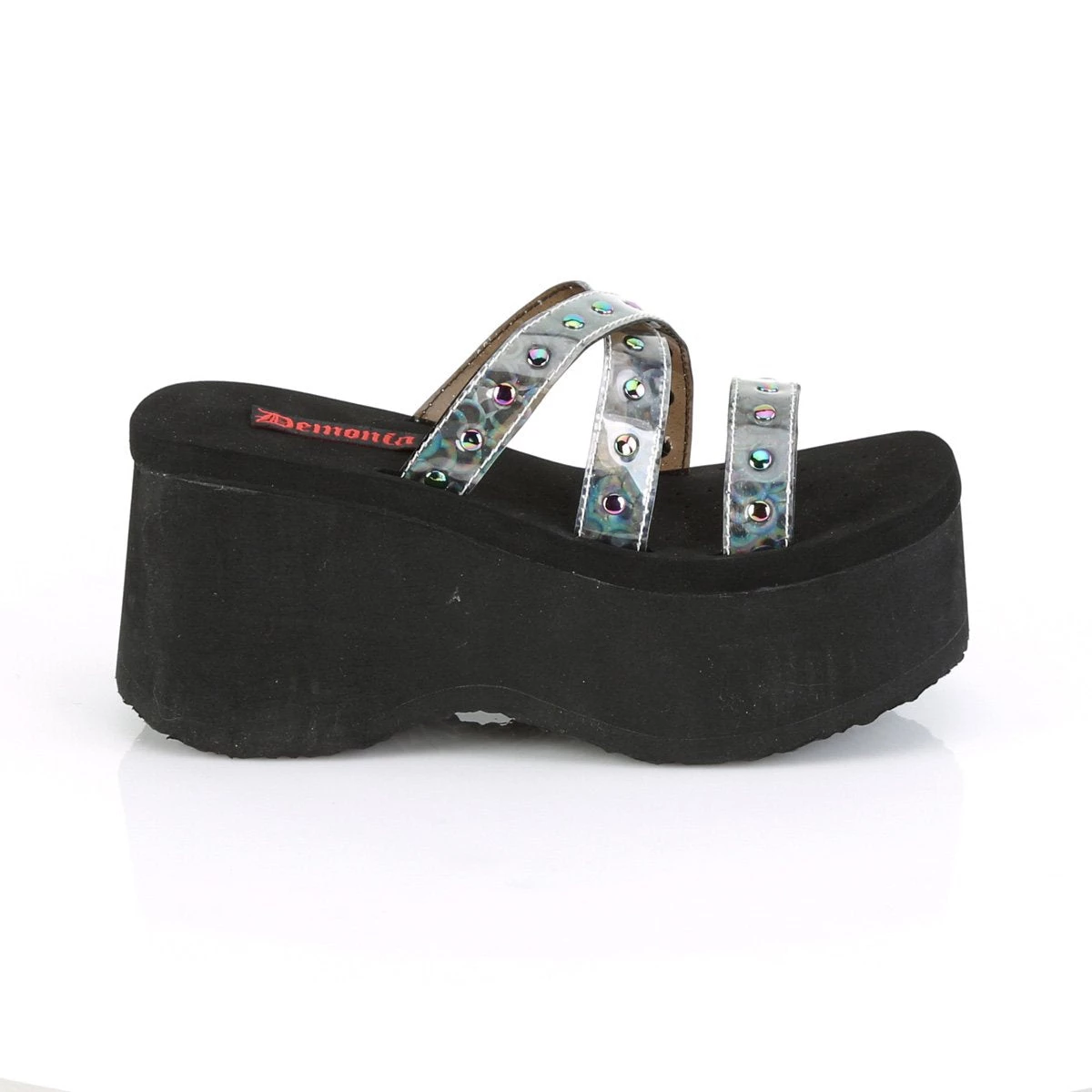 Outlet π€© Demonia FUNN-19 Holographic Platform Slide π©΄ Sandals π 5 Outlet π€© Demonia FUNN-19 Holographic Platform Slide π©΄ Sandals π - Image 5