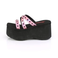 Top 10 🛒 Demonia FUNN-19 Pink Holographic Platform Slide 🩴 Sandals 🌟 -gothic-alternative-shoes Shop FUNN 19 Pink Holographic Platform Slide Sandals Demonia 3 1200x