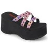 Top 10 🛒 Demonia FUNN-19 Pink Holographic Platform Slide 🩴 Sandals 🌟