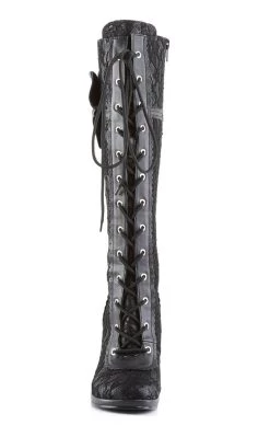 gothic-alternative-shoes Shop -gothic-alternative-shoes Shop GLAM 240 Black Knee High Boots Demonia 2 650x