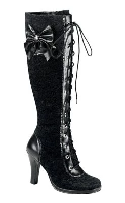 Deals ⌛ Demonia GLAM-240 Black Knee High 🥾 Boots 🎁