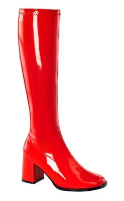 Cheap 😀 Funtasma GOGO-300 Red Stretch Patent Gogo 🥾 Boots 🤩