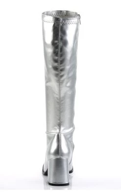 Best Sale 😀 Funtasma GOGO-300 Silver Stretch PU Gogo 🥾 Boots ❤️ -gothic-alternative-shoes Shop GOGO 300 Silver Stretch PU Gogo Boots Funtasma 4 650x
