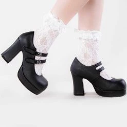 Wholesale 👍 Demonia GOTHIKA-09 Black Vegan Leather Mary Jane 👠 Heels 🎁 -gothic-alternative-shoes Shop GOTHIKA 09 Black Vegan Leather Mary Jane Heels Demonia 5 1800x