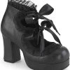 New 🔥 Demonia GOTHIKA-53 Black Frilly Mary Jane 👠 Heels 🎁