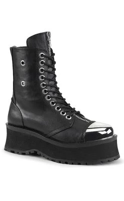Deals π Demonia GRAVEDIGGER-10 Black Vegan Leather Ankle π₯Ύ Boots π