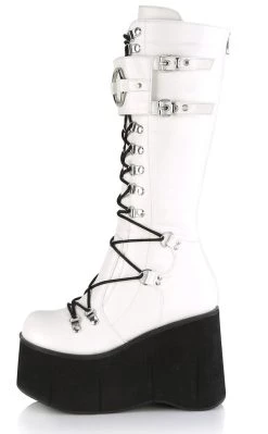 Coupon ⌛ Demonia KERA-200 White Knee High Platform 🥾 Boots 💯 -gothic-alternative-shoes Shop KERA 200 White Knee High Platform Boots Demonia 3 650x