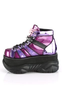 Wholesale 🤩 Demonia NEPTUNE-100 Purple Holographic Platform 👟 Sneaker Ankle 🥾 Boots 🌟 -gothic-alternative-shoes Shop NEPTUNE 100 Purple Holographic Platform Sneaker Ankle Boots Demonia 3 650x