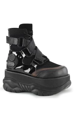 Wholesale ⌛ Demonia NEPTUNE-126 Black Fishnet Platform 👟 Sneaker Ankle 🥾 Boots ⌛