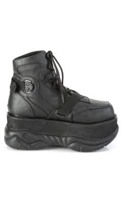 Flash Sale 😉 Demonia NEPTUNE-181 Black Vegan Leather Platform Ankle 🥾 Boots 👍 -gothic-alternative-shoes Shop NEPTUNE 181 Black Vegan Leather Platform Ankle Boots Demonia 5 650x