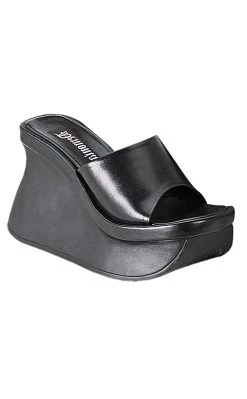 Top 10 👍 Demonia PACE-01 Black Vegan Leather Slide 🩴 Sandals 😀