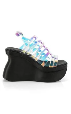 Coupon 🔥 Demonia PACE-33 Transparent Holographic Vegan Wedge 🩴 Sandals 😉 -gothic-alternative-shoes Shop PACE 33 Transparent Holographic Vegan Wedge Sandals Demonia 5 650x