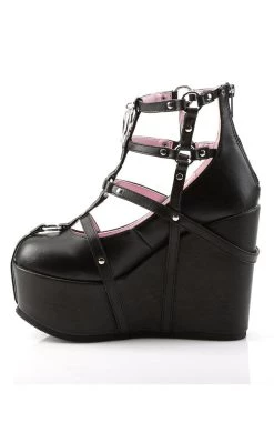 Best deal 👏 Demonia POISON-25-1 Black Vegan Leather Platform Wedges 👍 -gothic-alternative-shoes Shop POISON 25 1 Black Vegan Leather Platform Wedges Demonia 6 650x