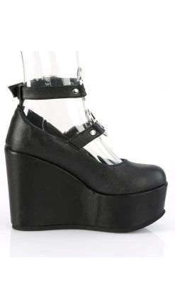 Outlet 👍 Demonia POISON-99-1 Black Vegan Leather Platform Mary Jane Wedges 😉 -gothic-alternative-shoes Shop POISON 99 1 Black Vegan Leather Platform Mary Jane Wedges Demonia 5 650x
