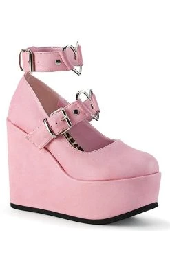 Brand new 🥰 Demonia POISON-99-2 Baby Pink Vegan Leather Platform Mary Janes 😉