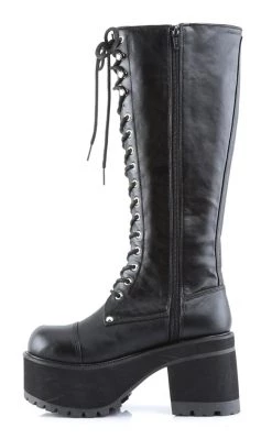 Cheapest 🌟 Demonia RANGER-302 Black Vegan Leather Platform Knee High 🥾 Boots 👏 -gothic-alternative-shoes Shop RANGER 302 Black Vegan Leather Platform Knee High Boots Demonia 3 650x
