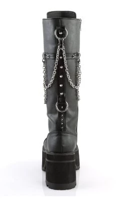 Best Pirce 🛒 Demonia RANGER-303 Black Vegan Leather Platform Knee High 🥾 Boots ✨ -gothic-alternative-shoes Shop RANGER 303 Black Vegan Leather Platform Knee High Boots Demonia 4 650x