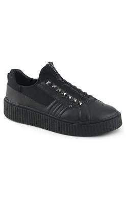Wholesale 😀 Demonia SNEEKER-125 Black Canvas Creeper 👟 Sneakers (AU Stock) ❤️