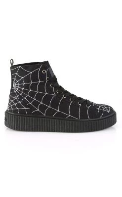 Best deal 👍 Demonia SNEEKER-250 Black High Top Creeper 👟 Sneakers ✔️ -gothic-alternative-shoes Shop SNEEKER 250 Black High Top Creeper Sneakers Demonia 5 650x