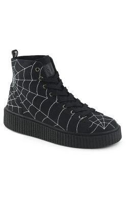 Discount ❤️ Demonia SNEEKER-250 Black High Top Creeper 👟 Sneakers (Last Pair: Size 4M/6W) 🎉