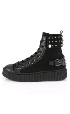 Deals ⌛ Demonia SNEEKER-266 Black Canvas Creeper 👟 Sneakers ⭐ -gothic-alternative-shoes Shop SNEEKER 266 Black Canvas Creeper Sneakers Demonia 6 650x
