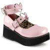 Coupon 😍 Demonia SPRITE-02 Baby Pink Patent Platform Mary Janes 😉