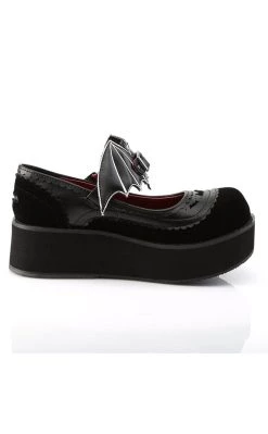 Best Sale ⌛ Demonia SPRITE-09 Black Vegan Leather Platform Mary Janes 😀 -gothic-alternative-shoes Shop SPRITE 09 Black Vegan Leather Platform Mary Janes Demonia 5 650x