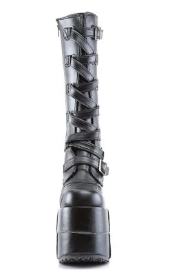 gothic-alternative-shoes Shop -gothic-alternative-shoes Shop STACK 308 Black Vegan Leather Platform Boots Demonia 2 650x